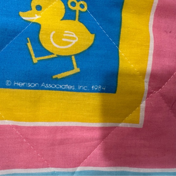 Baby blanket vintage 1984 . Kermit and ms piggy - Picture 2 of 3